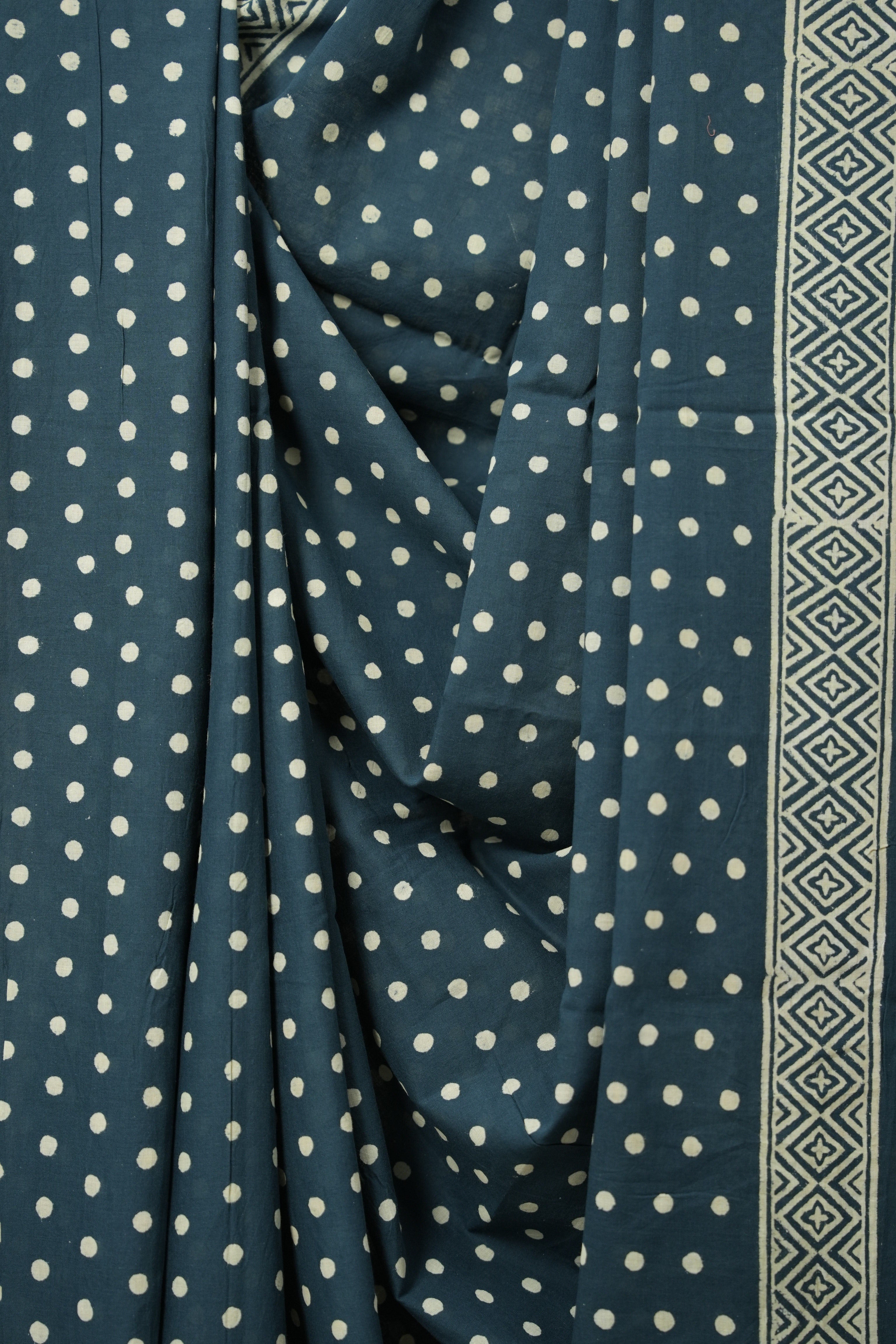 Teal Blue HBP Cotton Saree - SRTBCS3041