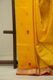 Yellow Maheshwari Saree - SRYMS1229