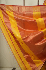 Yellow Maheshwari Saree - SRYMS1229