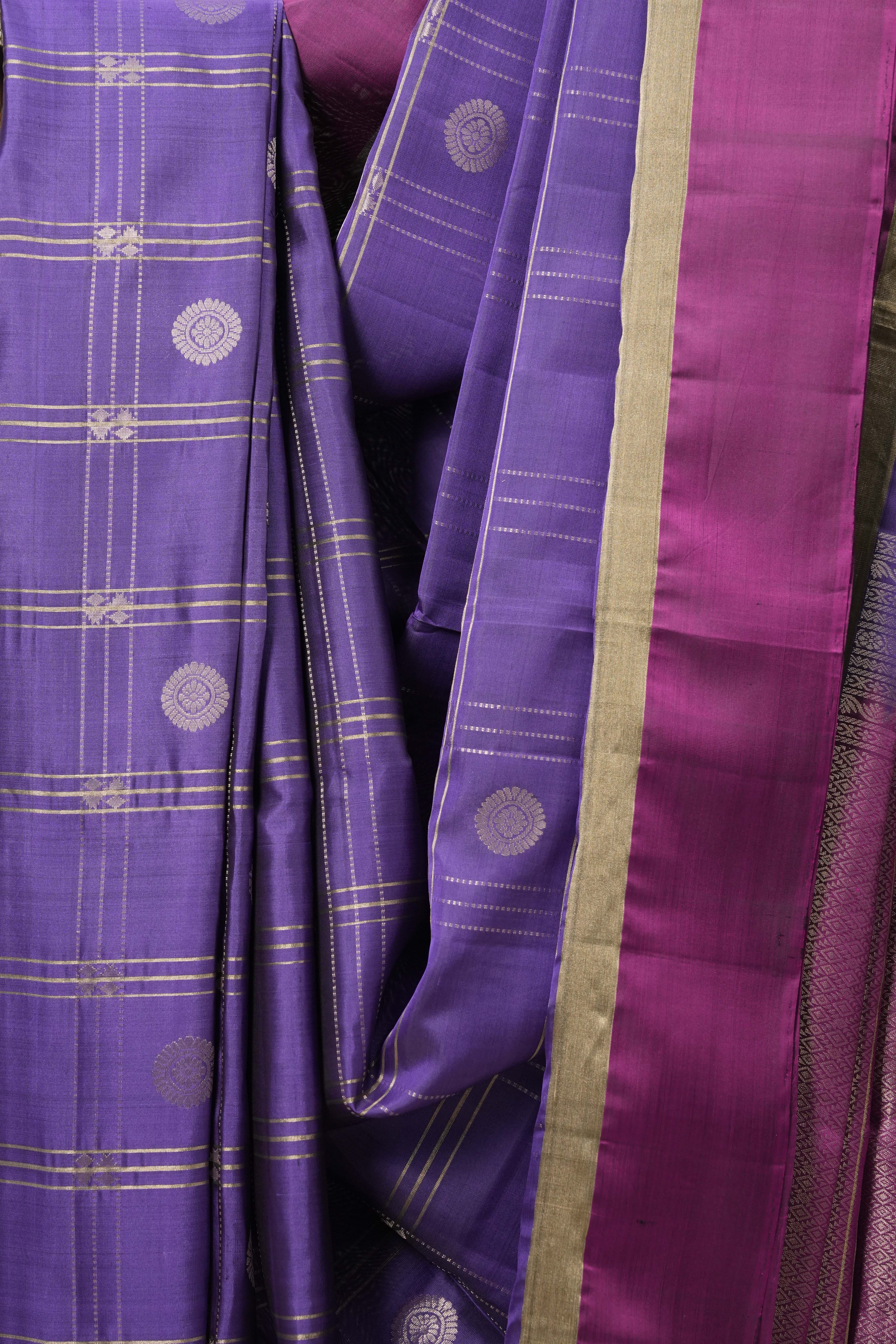 Purple Soft Silk Saree - SRPSSS402