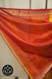 Yellow Maheshwari Saree - SRYMS1229