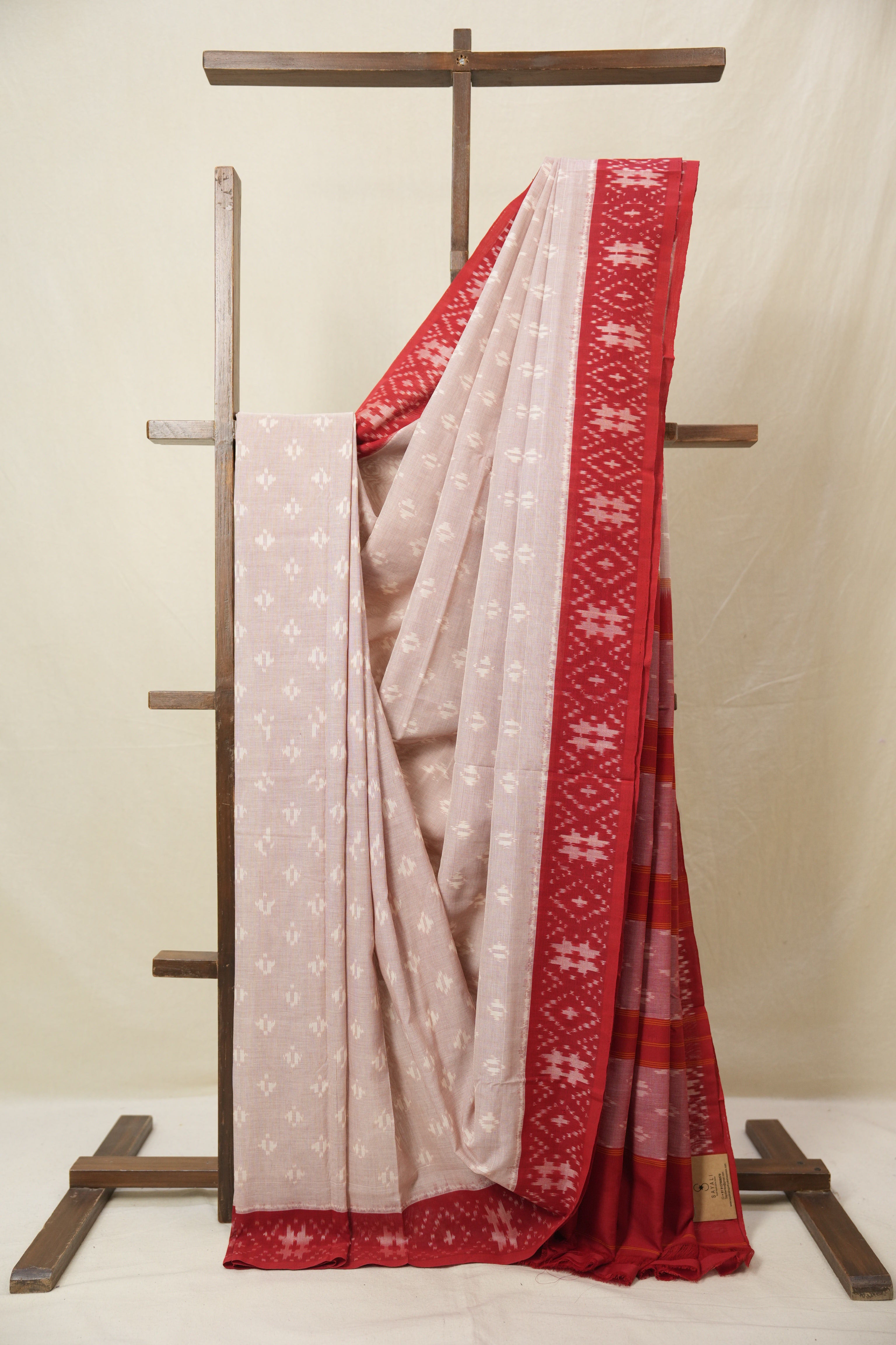 Light Pink Pochampalli Cotton Ikat Saree - SRLPPCIS706