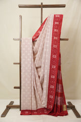 Light Pink Pochampalli Cotton Ikat Saree - SRLPPCIS706