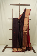 Wine Maheshwari Saree - SRWMS1177