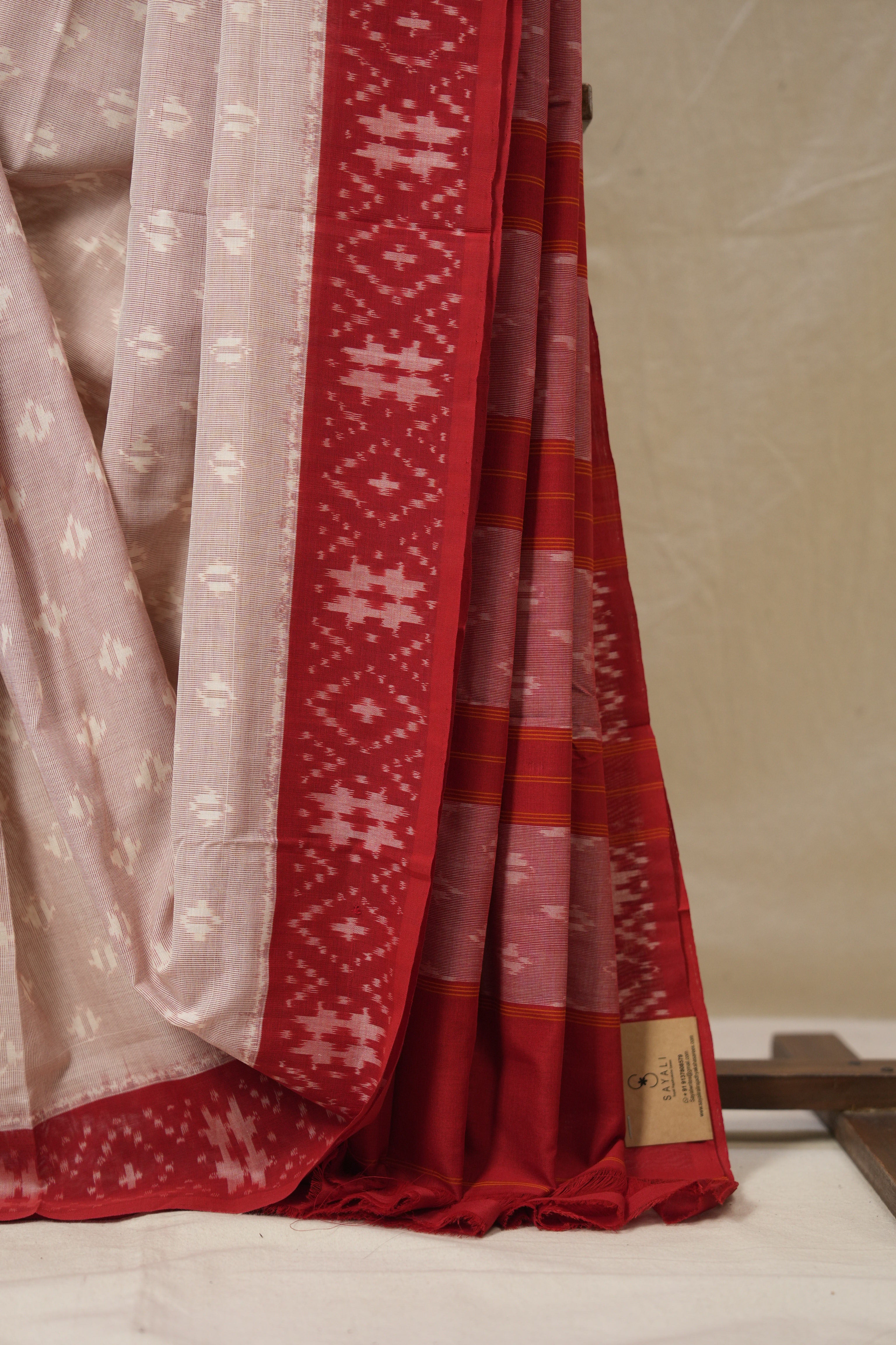 Light Pink Pochampalli Cotton Ikat Saree - SRLPPCIS706