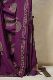 Magenta HBP Cotton Saree - SRMCS3038