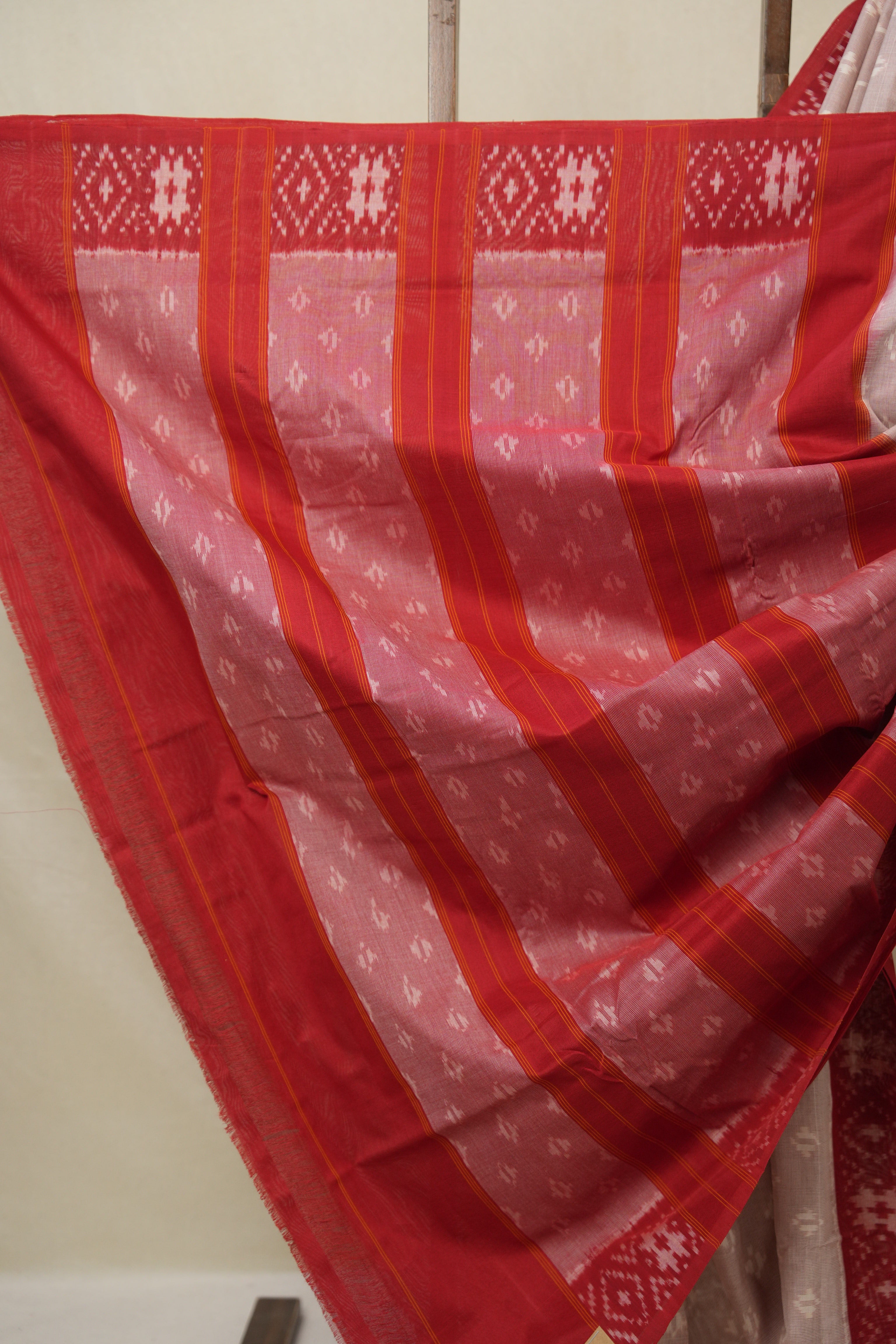 Light Pink Pochampalli Cotton Ikat Saree - SRLPPCIS706