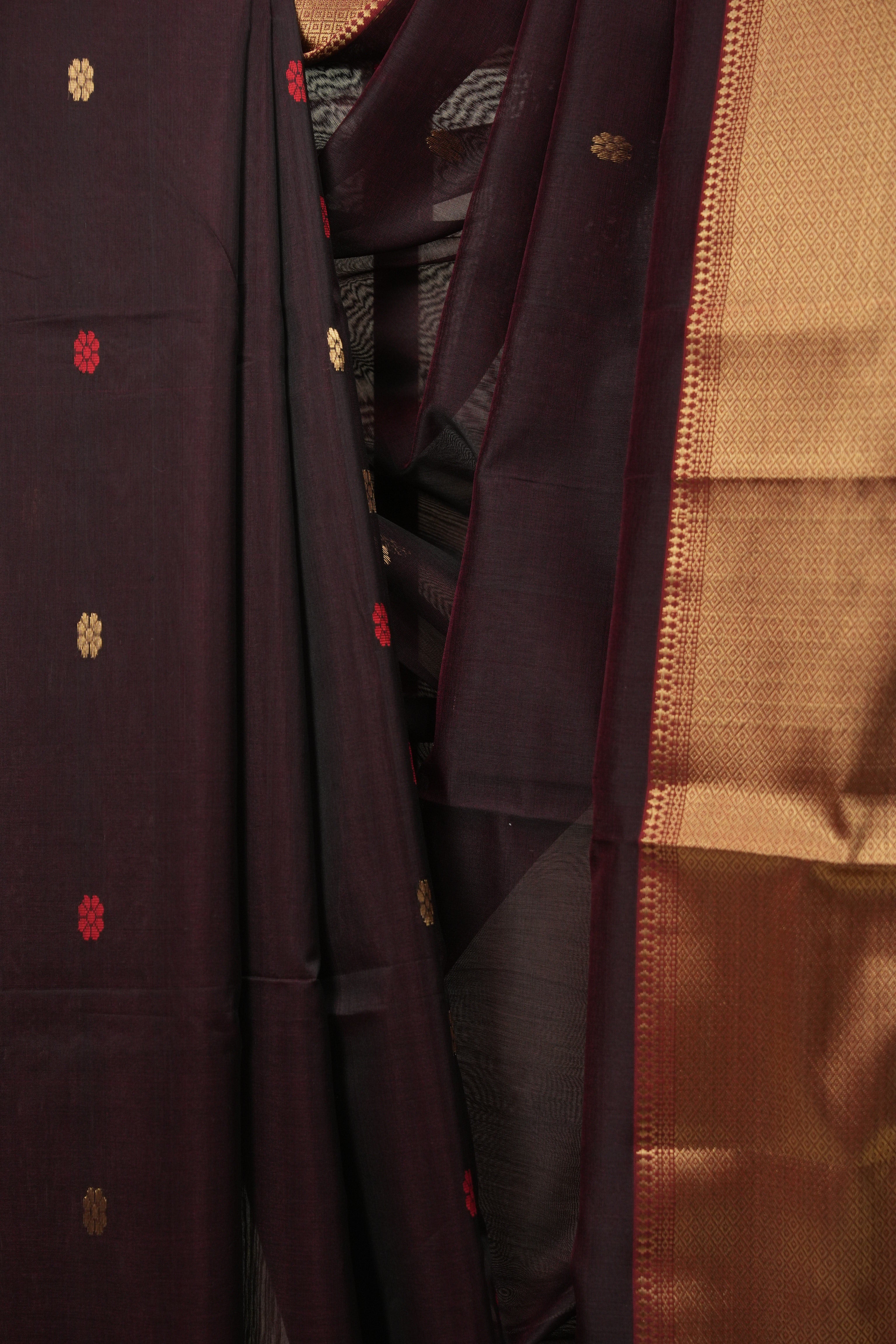 Wine Maheshwari Saree - SRWMS1177