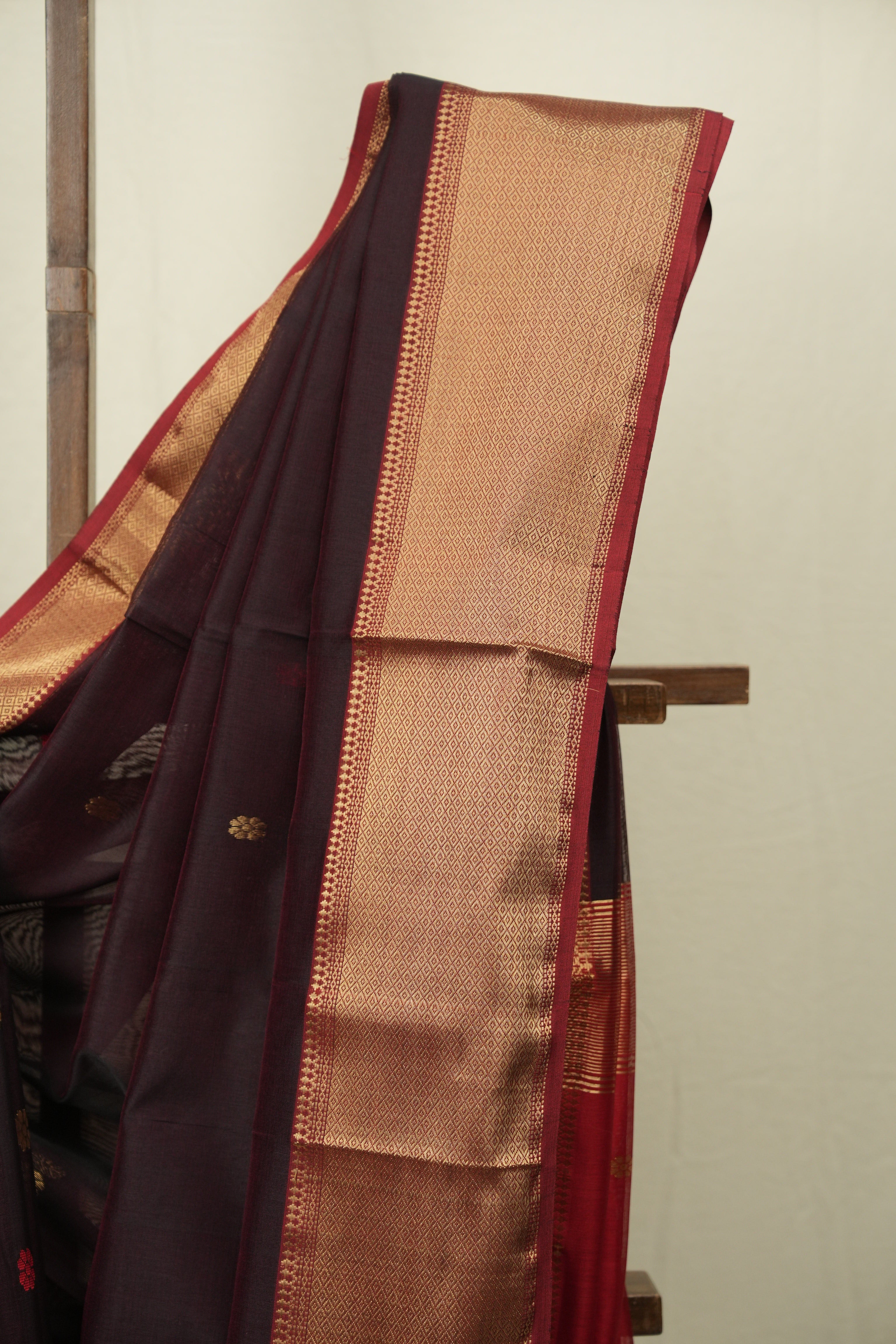Wine Maheshwari Saree - SRWMS1177