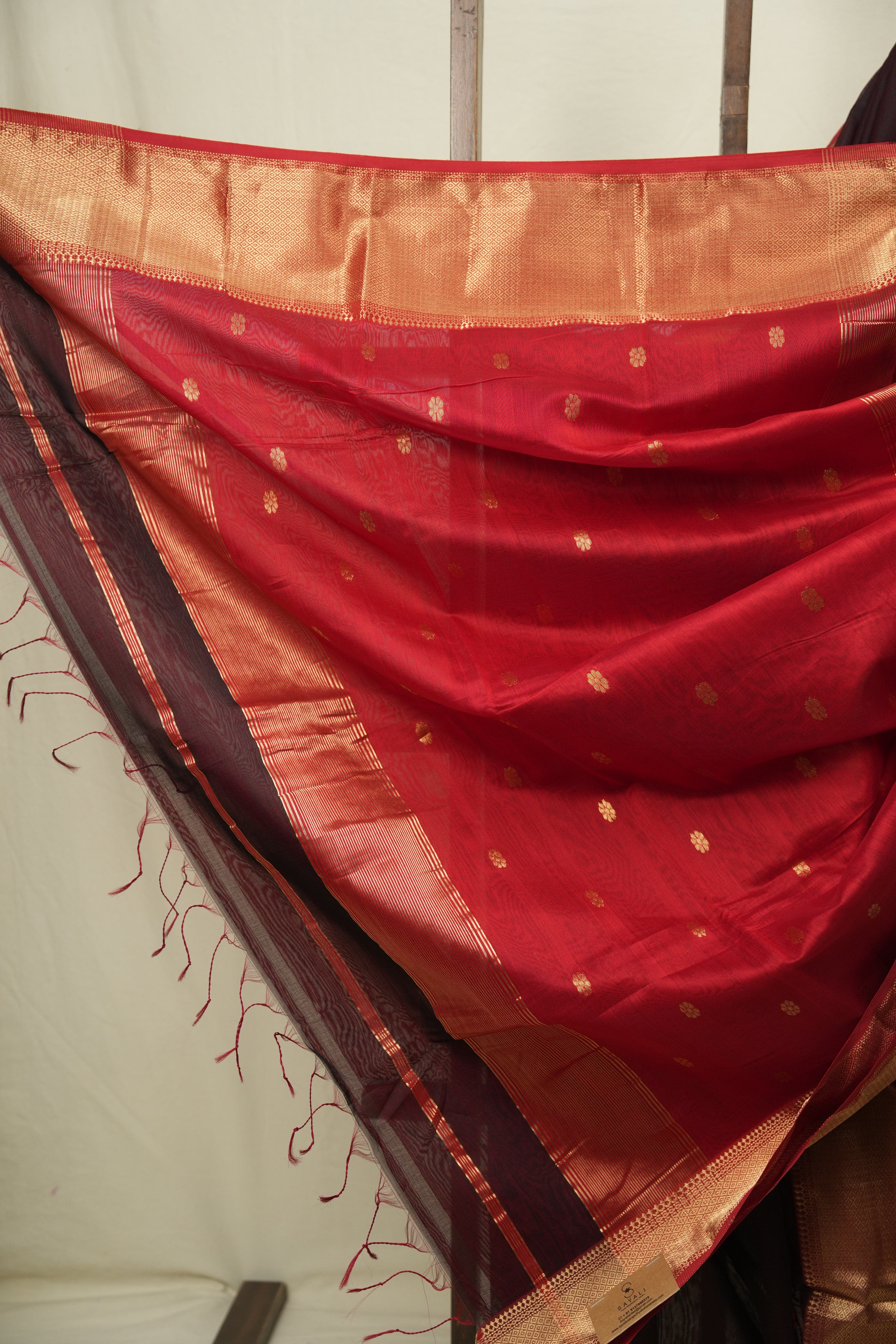 Wine Maheshwari Saree - SRWMS1177