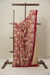 Maroon HBP Georgette Saree - SRMHGS08