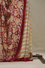 Maroon HBP Georgette Saree - SRMHGS08