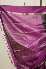 Black Soft Silk Saree - SRBSSS399