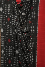 Black Pochampalli Cotton Ikat Saree - SRBPCIS704
