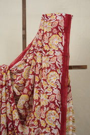 Maroon HBP Georgette Saree - SRMHGS08