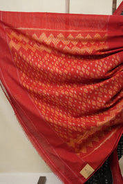 Black Pochampalli Cotton Ikat Saree - SRBPCIS704