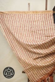 Black Maroon HBP Cotton Silk Saree With Maheshwari Border - SRBMCSS1268