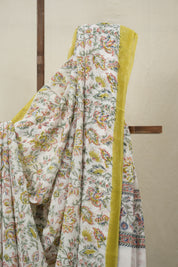 White HBP Georgette Saree - SRWHGS10