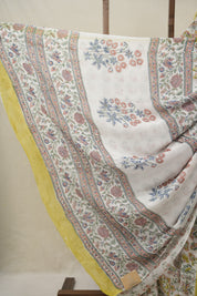 White HBP Georgette Saree - SRWHGS10
