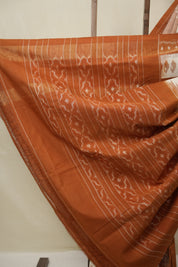 Light Brown Pochampalli Cotton Ikat Saree - SRLBPCIS720