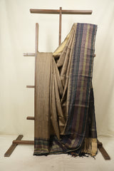 Sand Brown Raw Silk Saree - SRSBRSS1149
