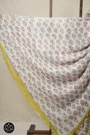 White HBP Georgette Saree - SRWHGS10