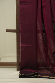 Wine Maheshwari Saree - SRWMS1205