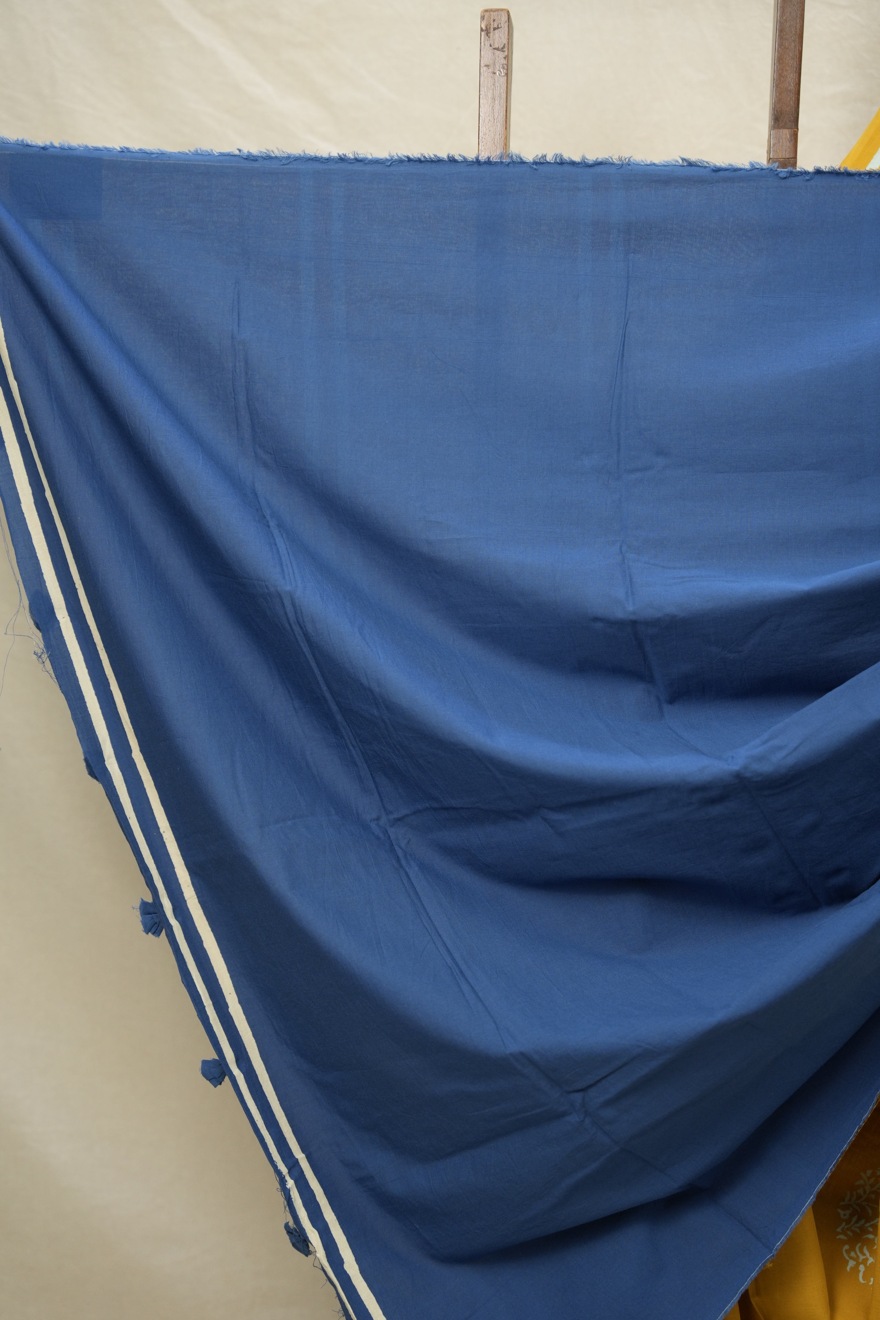 Mustard Yellow HBP Cotton Saree - SRMYCS3036