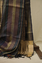 Sand Brown Raw Silk Saree - SRSBRSS1149