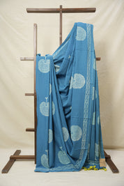 Blue HBP Cotton Saree - SRBCS3037