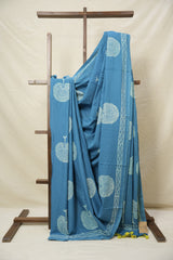 Blue HBP Cotton Saree - SRBCS3037