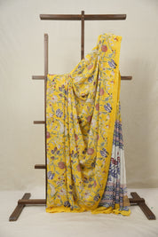 Yellow HBP Georgette Saree - SRYHGS09