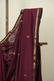 Wine Maheshwari Saree - SRWMS1205