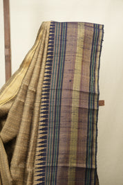 Sand Brown Raw Silk Saree - SRSBRSS1149