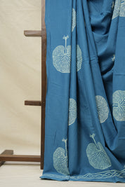 Blue HBP Cotton Saree - SRBCS3037