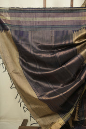 Sand Brown Raw Silk Saree - SRSBRSS1149