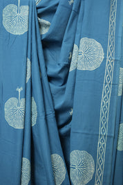 Blue HBP Cotton Saree - SRBCS3037