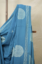 Blue HBP Cotton Saree - SRBCS3037
