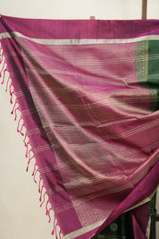 Bottle Green Soft Silk Saree - SRBGSSS391