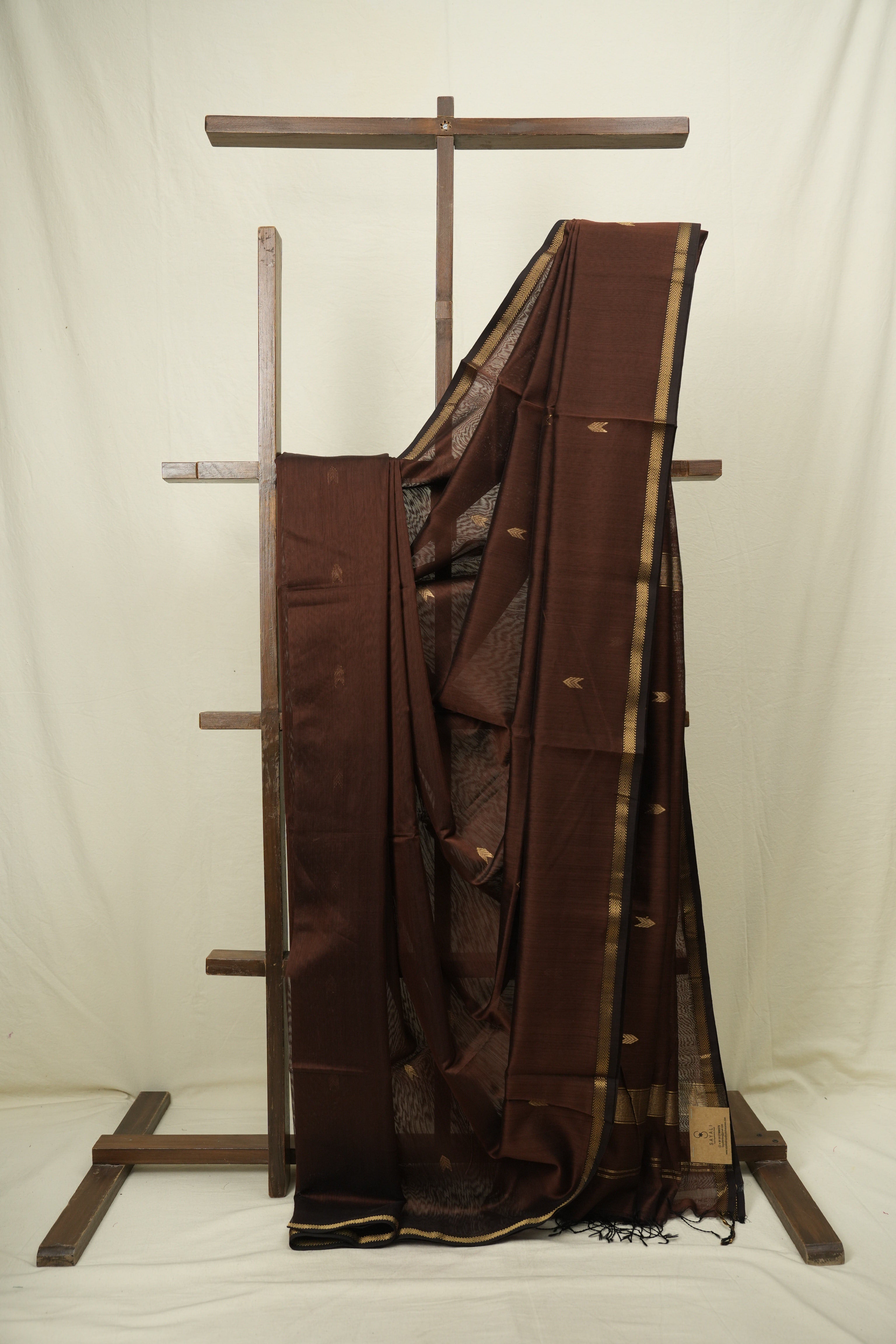 Coffee Brown Maheshwari Saree - SRCBMS1204