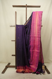 Purple Raw Silk Saree - SRPRSS1147