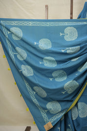 Blue HBP Cotton Saree - SRBCS3037