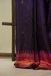 Purple Raw Silk Saree - SRPRSS1147