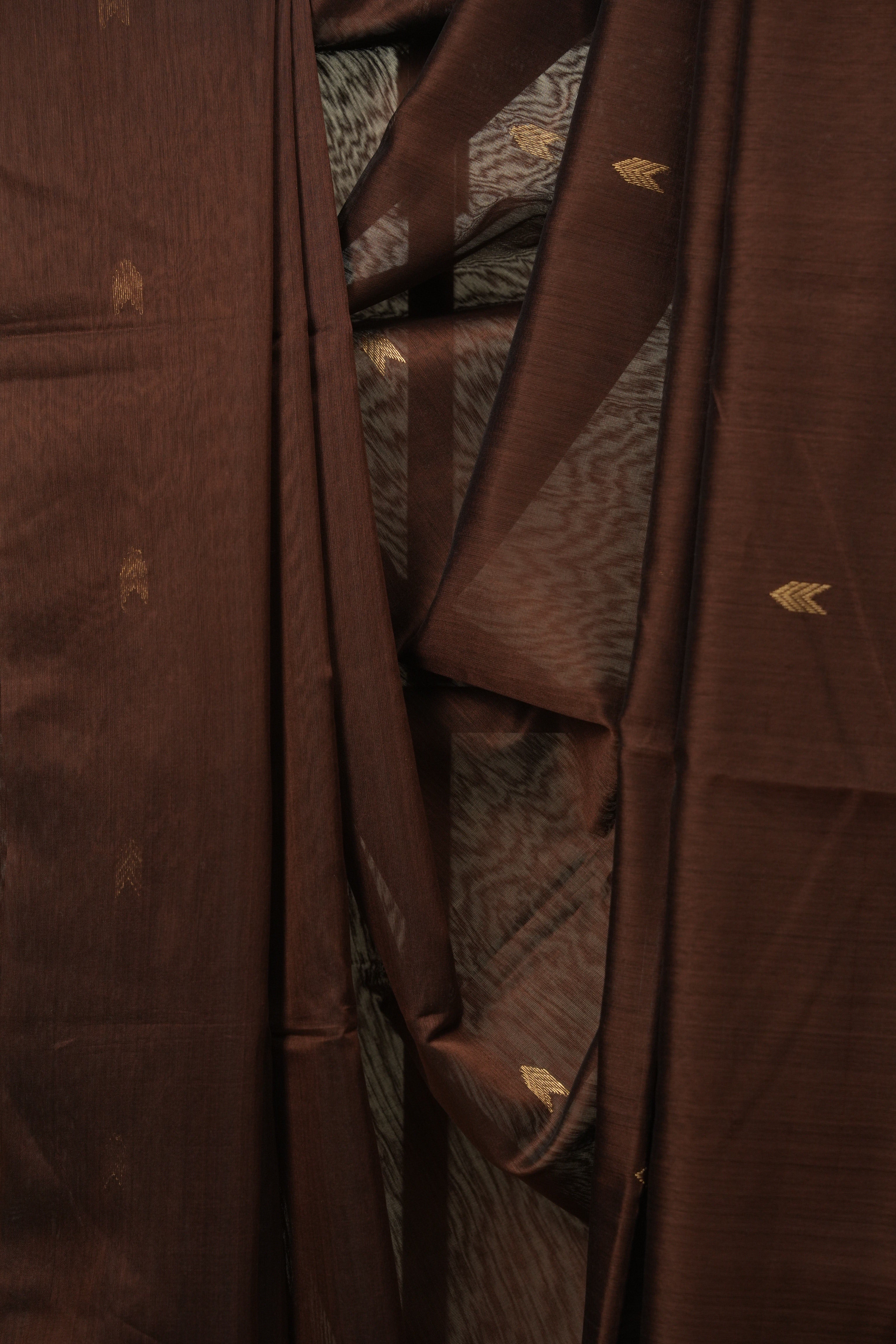 Coffee Brown Maheshwari Saree - SRCBMS1204