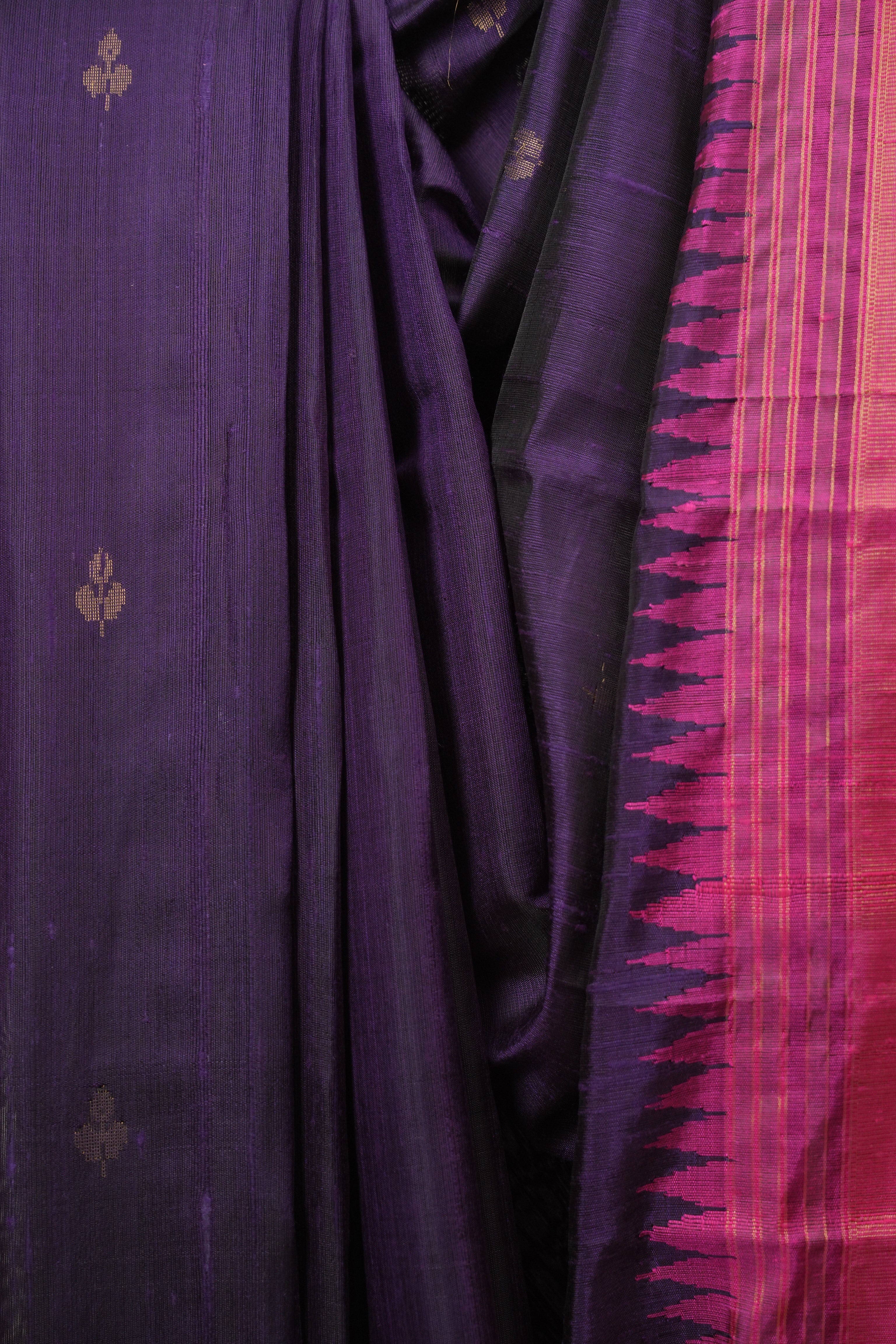 Purple Raw Silk Saree - SRPRSS1147