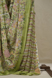 Pista Green HBP Georgette Saree - SRPGHGS05