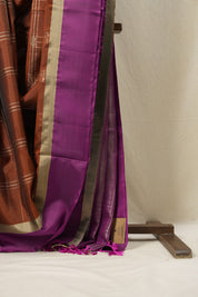 Brown Soft Silk Saree - SRBSSS397