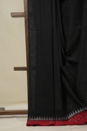Black Pochampalli Cotton Ikat Saree - SRBPCIS722