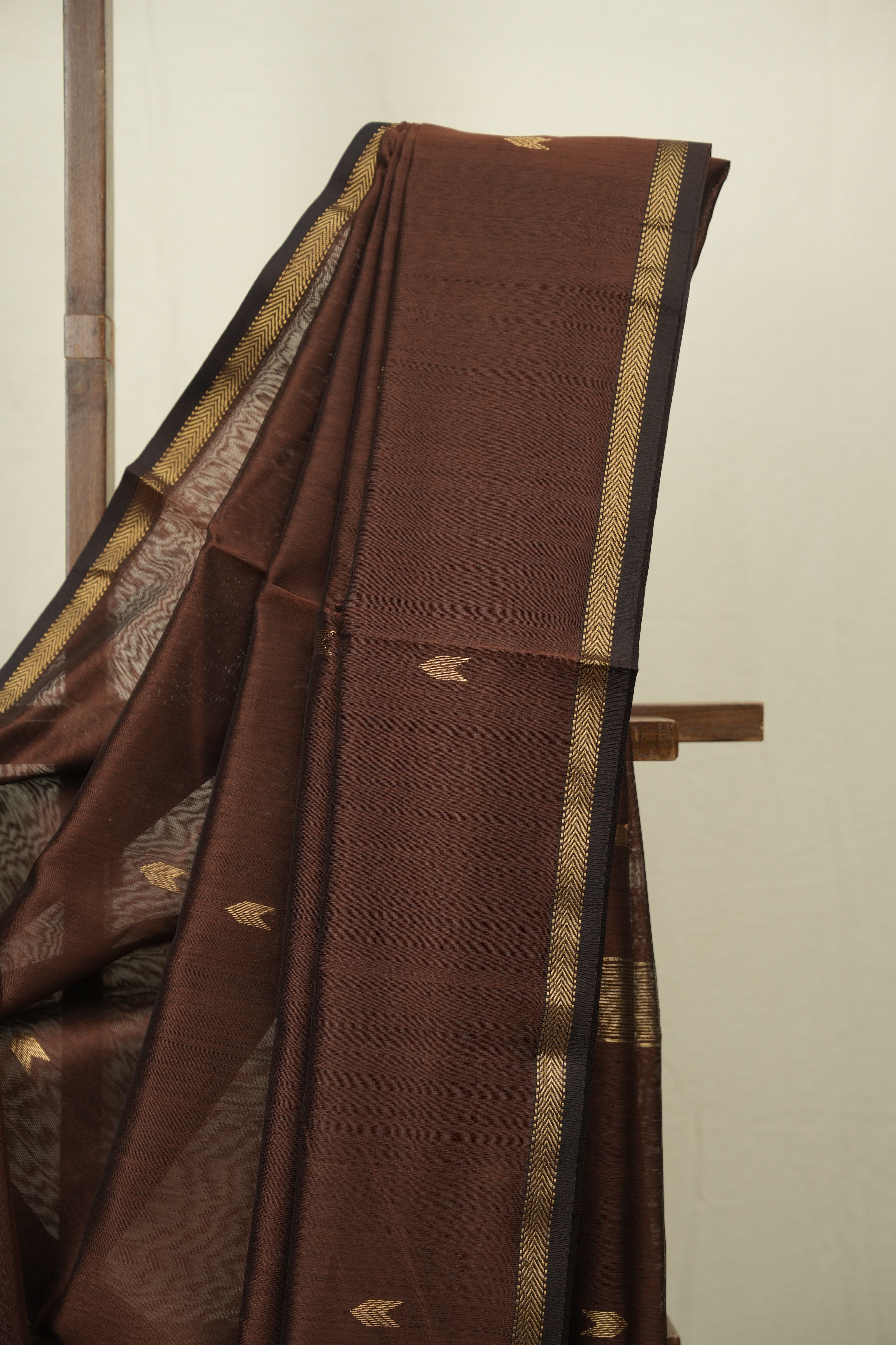 Coffee Brown Maheshwari Saree - SRCBMS1204