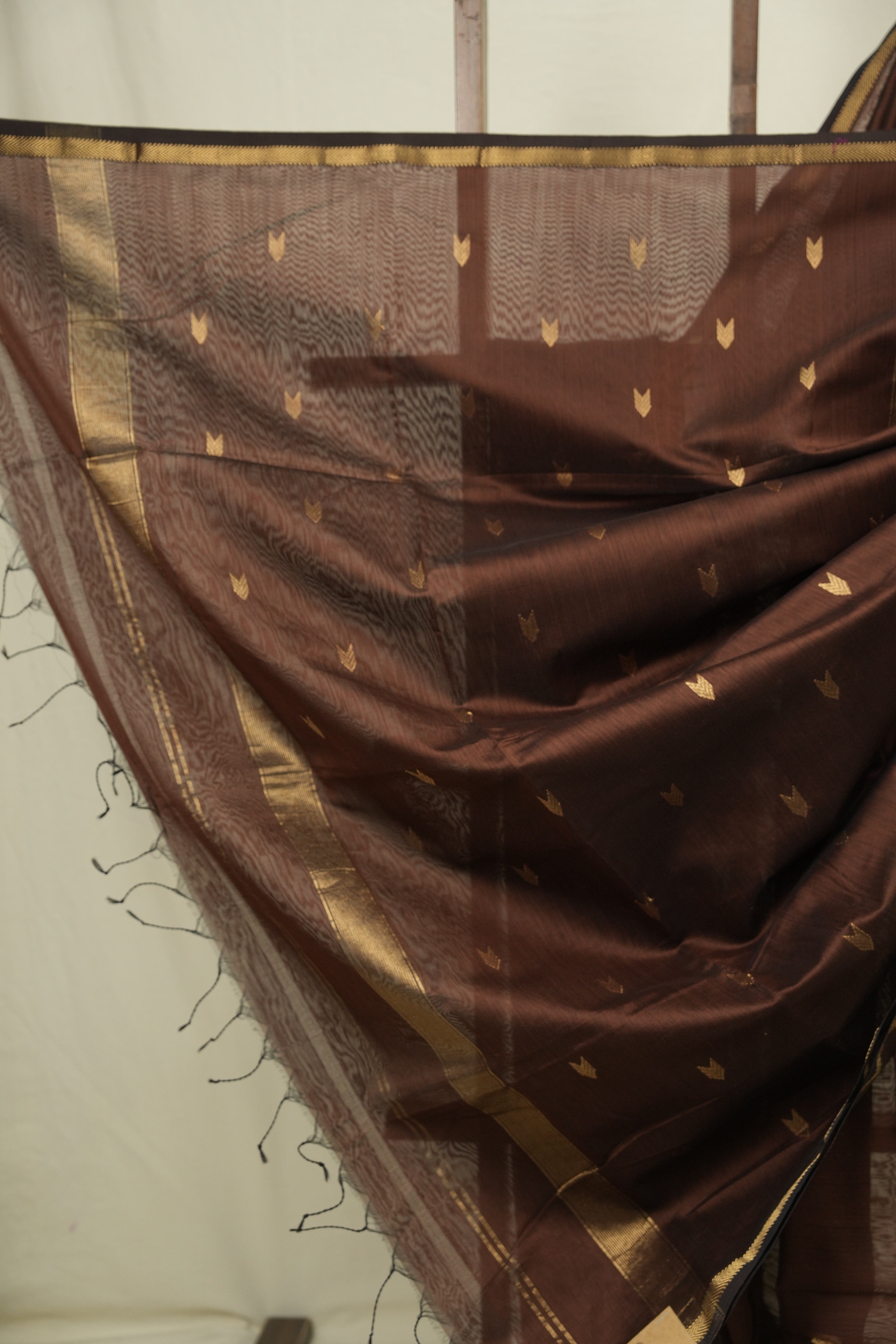 Coffee Brown Maheshwari Saree - SRCBMS1204